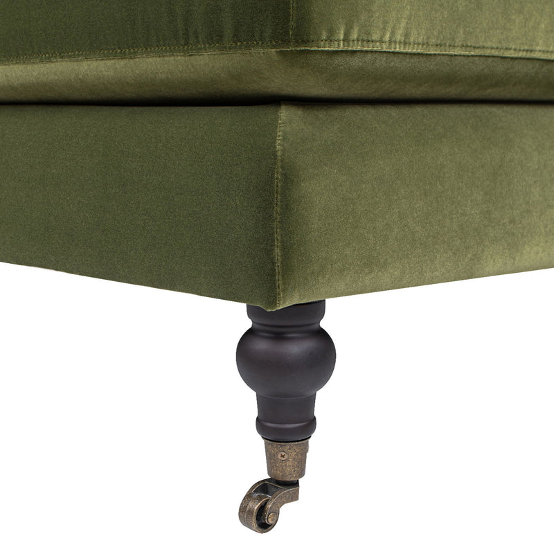 Alana Lawson - Chaise Lounge Chair - Olive Green