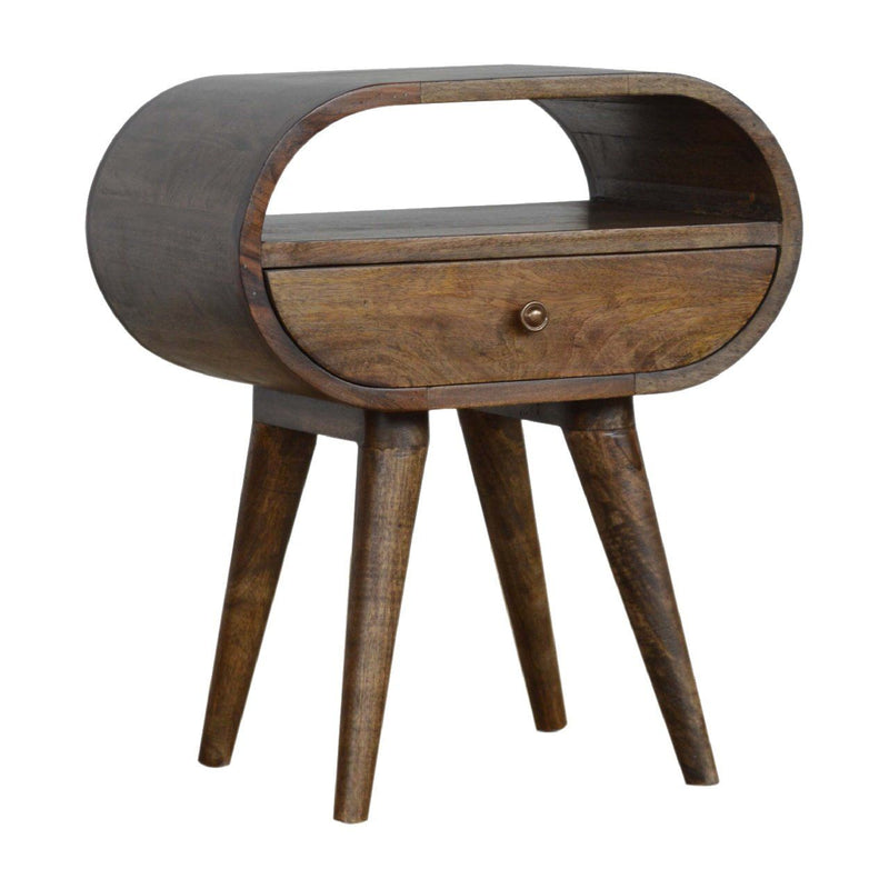 Circular Open Bedside Nightstand