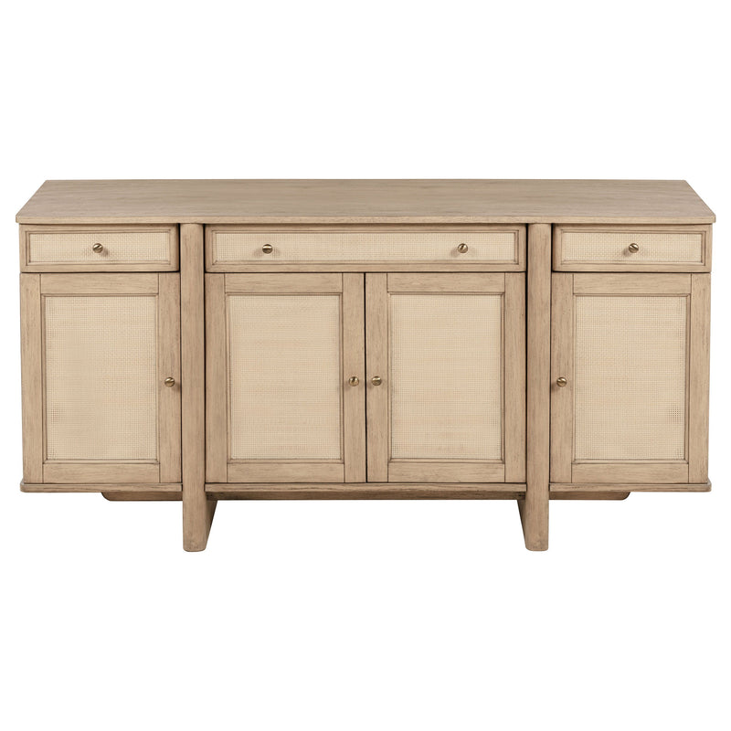 Kailani - 10 Piece Wood Dining Set with Sideboard - Beige Oak