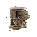Constantine - Nightstand - Brown & Gold Finish - Atlantic Fine Furniture Inc