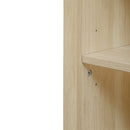 Arched Kitchen Pantry, Modern Farmhouse Wood Kitchen Storage Cabinets, Arched Storage Display Cabinet With Adjustable Shelves, Versatile Cupboard For Kitchen, Dining Room, Living Room - Natural