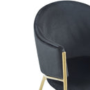 Modern Upholstered Dining Chair With Frame And Plush Velvet