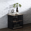 Zudora - Nightstand - Antique Oak & Black