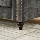 Modern 3 And 2 Seater Sofa With Rolled Arms, Tufted Upholstered Couch