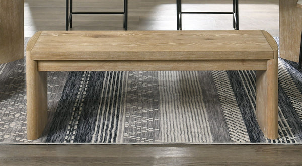 Magnus - Wide Dining Bench - Wooden Oak