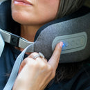 Shiatsu Neck Massage Pillow With Infrared Heat Therapy Foam - Gray