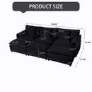 Modern Comfy Deep Seat Modular Sectional Sofa Cloud Couch With Ottoman