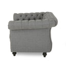 Nexuson - Upholstered Chesterfield Chair With Deep Tufted And Nailhead Trim