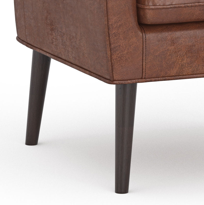 Robson - Accent Chair - Distressed Saddle Brown