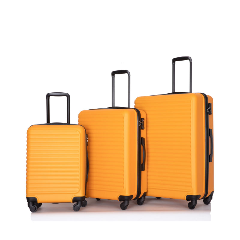 3 Piece Luggage Sets Lightweight Suitcase With Two Hooks, Spinner Wheels, Tsa Lock
