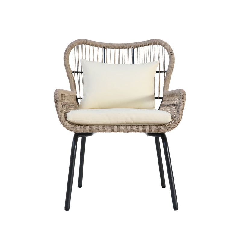 Southport - Club Chair With Woven Rope And Cushions