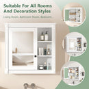 Bathroom Medicine Cabinet With Mirror, Wall Mounted Mirror Cabinet With Storage Organizer, Over The Toilet Storage White Storage Cabinet For Bathroom - White