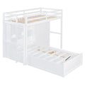 Bunk Bed With Drawers, Wardrobe, Storage Shelves And Hydraulic