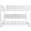 Bunk Bed With Storage Cabinets And USB Ports