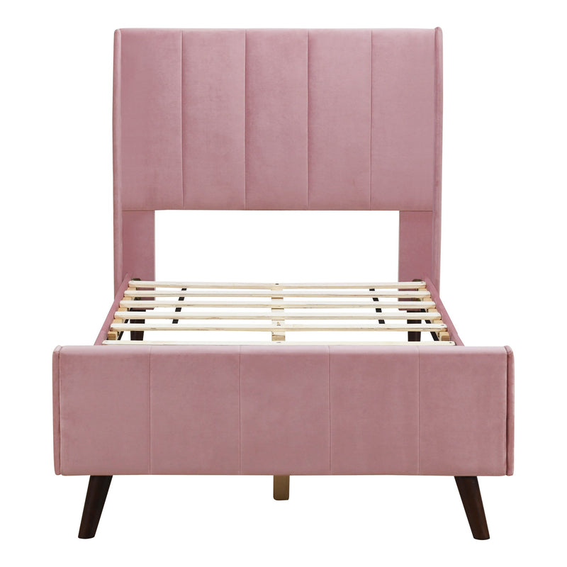 Upholstered Platform Bed Velvet