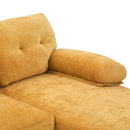 U-Shaped Sectional Sofa 103.5" Black Chenille Fabric Couch With Dual Chaise Lounges, Storage Pockets, Armrest Pillows