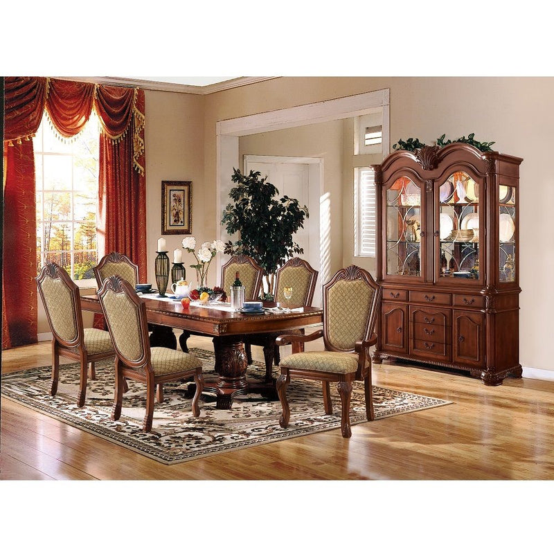 Chateau De Ville - Side Chair (Set of 2) - Fabric & Cherry Finish