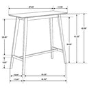 Finnick - Rectangular Pub Heigh Bar Table - Walnut - Atlantic Fine Furniture Inc