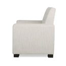 Contemporary Recliner Chair With Push Back Function And Birchwood Legs