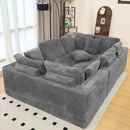 Modular U Shaped Sectional Sofa With Reversible Design