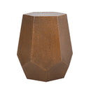 Modern Hammered Iron Geometric End Table