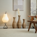 3 Piece Artificial Rattan Floor Vase Set Decorative Accent For Living Room, Hallway & Entryway, Ideal For Dried Or Silk Flower Arrangements - Beige