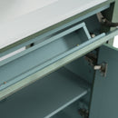 Bathroom Vanity With Rectangle Sink, Tip Out Tray - Antique Blue Green