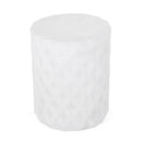 Outdoor Lightweight Concrete, Side Table - Antique White