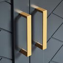 Ceramic Sink Combo, Freestanding Vanity Set With 3 Drawers & Soft Closing Doors