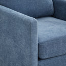 Modern Square Upholstered Swivel Accent Chair With Metal Base