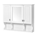 Wall Mounted Bathroom Medicine Wall Cabinet With Mirror & Open Shelves