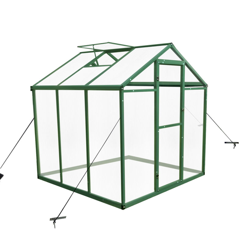Polycarbonate Walk-In Greenhouse, Raised Base For Outdoor In All Season