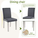 Dining Table Set, Table With A Rectangular Table And Upholstered Chairs