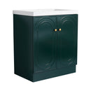 Contemporary Freestanding Bathroom Vanity With Resin Sink & Soft-Close Cabinet Doors