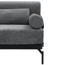 Modern Loveseat Sofa 2 Seater With USB Ports, Cylindrical Armrests
