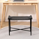 Handwoven Paper Rope Foot Rest Shoes Stools Ottomans For Entryway