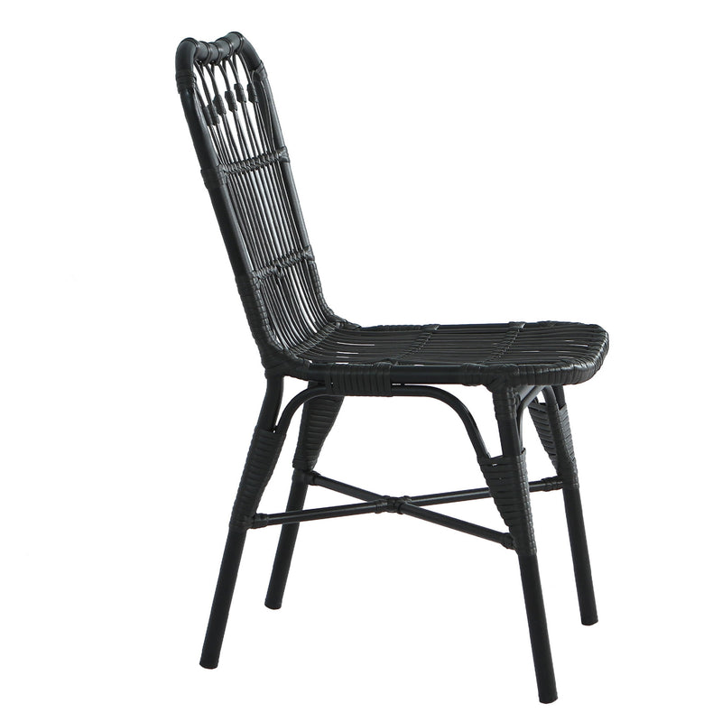 Outdoor Wicker Patio Dining Chairs Set With Durable Frame And Rattan Weave