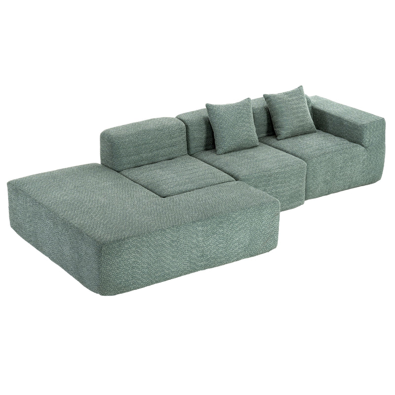 Sectional Sofa Full-Compressed Sofa Couch Free-Combined Sofa For Living Room