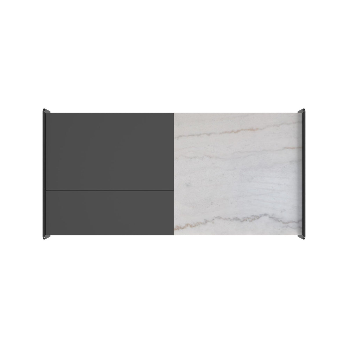 Lanette Coffee Table With White Marble And Lift-Top in Black by Elements International, view 5