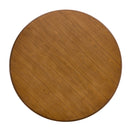 Mid Century Modern Round Dining Table With Metal Legs And Open Shelf