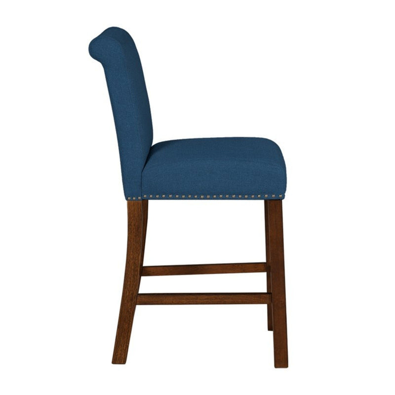 Upholstered Counter Stool With Nailhead Trim (Set of 2)