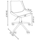 Carnell - Upholstered Adjustable Home Office Desk Chair - Brown