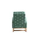 Modern Accent Rocker Armchair With Side Pocket, Upholstered High Back