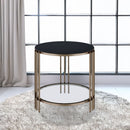 Zaidee - End Table - Sintered Stone & Champagne