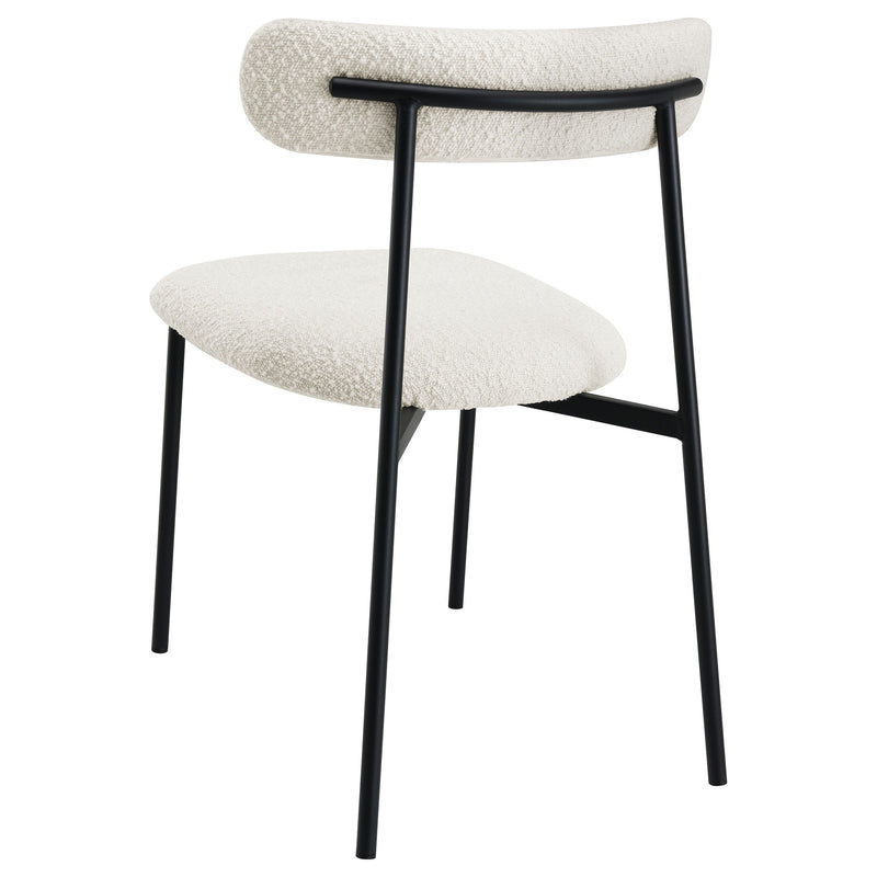 Anzio - Boucle Upholstered Dining Side Chair (Set of 2) - White