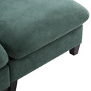 Upholstered L Shaped Sectional Sofa With Storage, Movable Ottoman, And 6 Throw Pillows