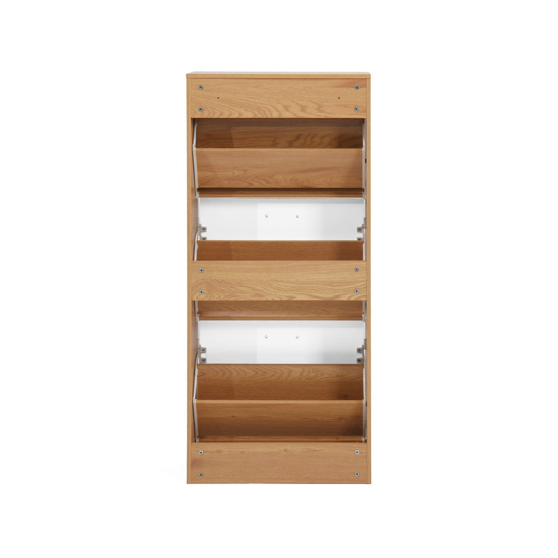 Modern Freestanding Shoe Storage Cabinet With 3 Flip Drawers