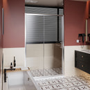 Single Sliding Shower Door With Handle - Chrome