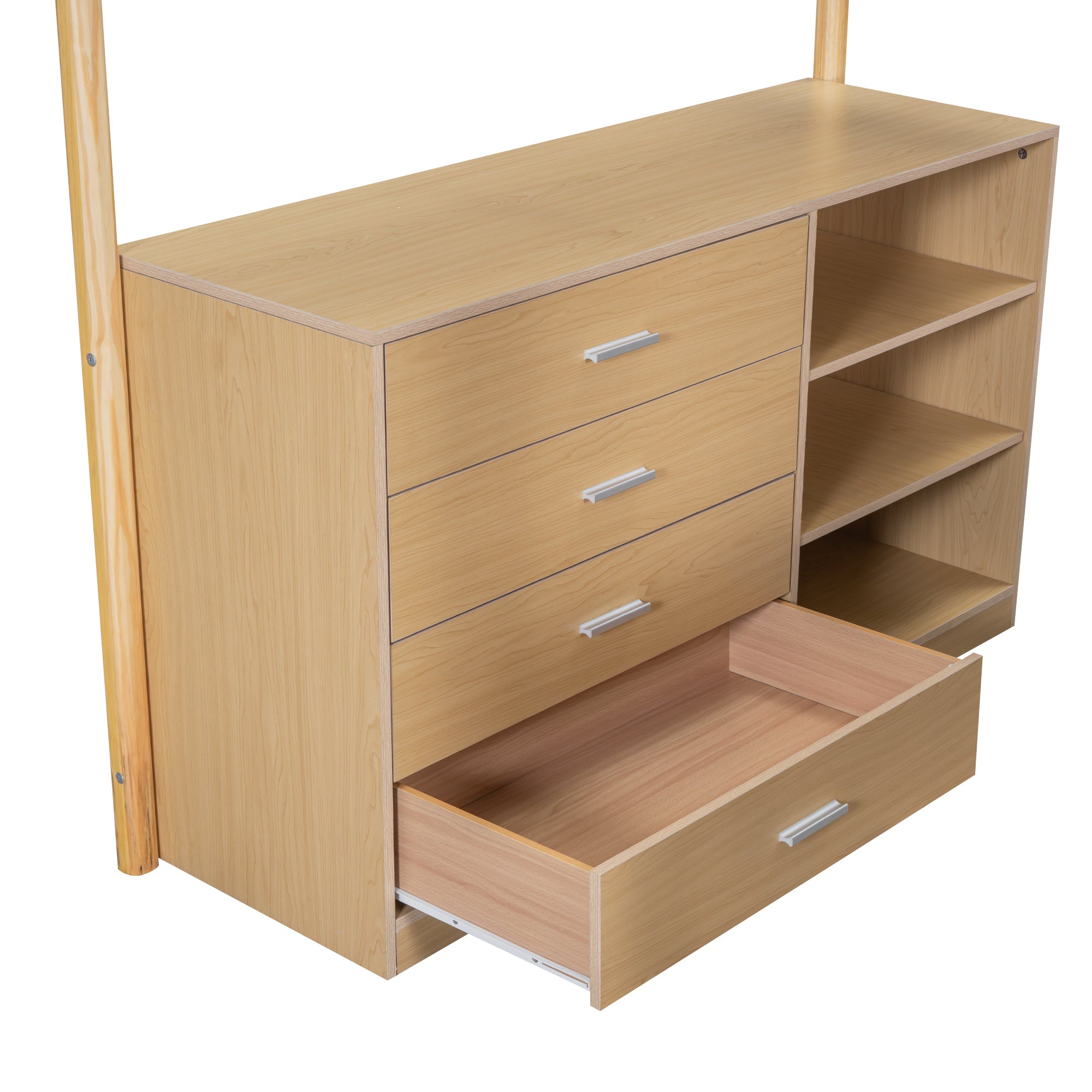 Full Size Teddy FleeceLoft Bed Wood Bed, Natural - Atlantic Fine Furniture Melbourne FL