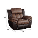 Jaylen - Motion Recliner - Toffee & Espresso Polished Microfiber